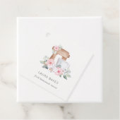 Cute Blush Pink Floral Cake Mixer Bakery Catering Bedankjes Labels (In situ)