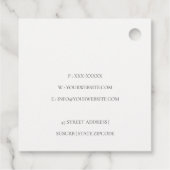 Cute Blush Pink Floral Cake Mixer Bakery Catering Bedankjes Labels (Achterkant)