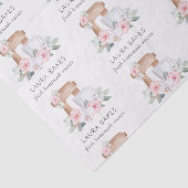 Cute Blush Pink Floral Cake Mixer Bakery Catering Tissuepapier (Detail)