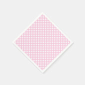 Cute Blush Pink Gingham Pattern Servet (Hoek)