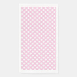 Cute Blush Pink Gingham Pattern Servet