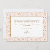 Cute Blush Pink Gold Photo Graduation Bedankkaart (Achterkant)