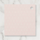 Cute Blush Pink Gold Winter Sleigh Baby shower Bedankjes Labels (Achterkant)
