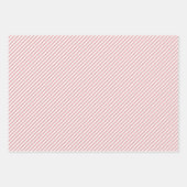 Cute Blush Pink Hearts Stripes Polka Dots Pattern Inpakpapier Vel (Voorkant 3)
