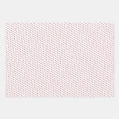 Cute Blush Pink Hearts Stripes Polka Dots Pattern Inpakpapier Vel (Voorkant 2)