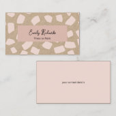 Cute Blush Pink Press in Nails Kraft Visitekaartje (Voorkant / Achterkant)