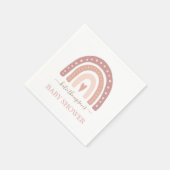 Cute Blush Pink Rainbow Girl Baby shower Servet (Hoek)