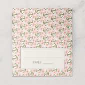 Cute Blush Pink Springtime Floral Plaatskaartje (Buitenkant ongevouwen)