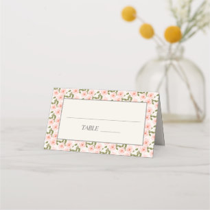 Cute Blush Pink Springtime Floral Plaatskaartje