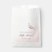 Cute Blush Pink Waterverf Butterfly Baby shower Bedankzakje (Voorkant)