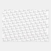 Cute Blush Pink XO Hearts Valentijns Inpakpapier Vel (Voorkant 2)