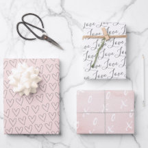 Cute Blush Pink XO Hearts Valentijns