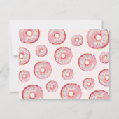 Cute Blush Roze Donut Thema Kinderbriefpapier  Notitiekaartje (Achterkant)