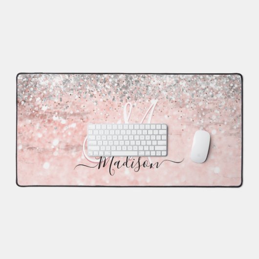 Cute blush roze faux bureaumat (Keyboard & Muis)