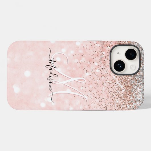 Cute blush roze faux Case-Mate iPhone case (Achterkant (horizontaal))
