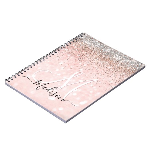 Cute blush roze faux notitieboek (Linkerzijde)
