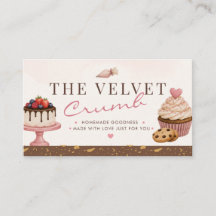 Cute Blush Roze Thuisbakkerij QR Code Visitekaartj