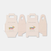 Cute Blush Stapelde Storybooks Floral Wedding Bedankdoosjes (Uitgevouwen)