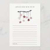 Cute Blush Star Mobile Advice voor maximaal Baby s Informatiekaartje (Voorkant)