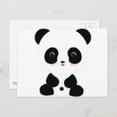 Cute Blushing Panda Beer Briefkaart (Voorkant / Achterkant)