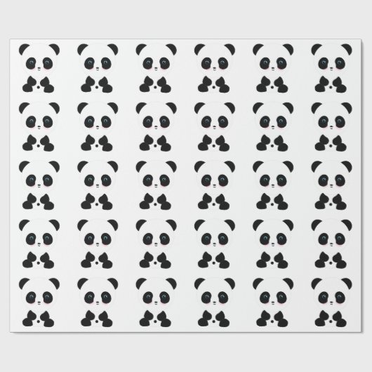 Cute Blushing Panda Beer Cadeaupapier (Vlak)