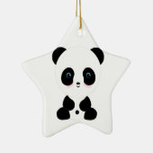Cute Blushing Panda Beer Keramisch Ornament (Rechts)