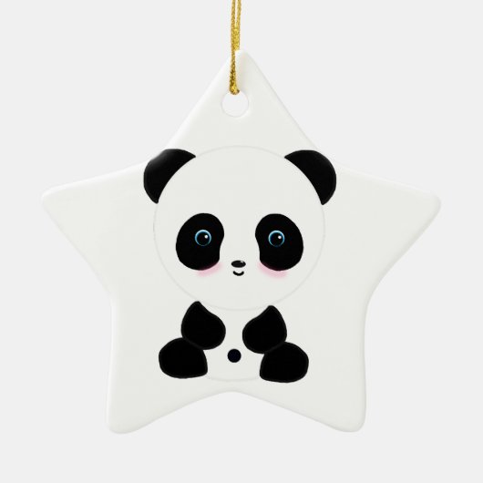 Cute Blushing Panda Beer Keramisch Ornament (Voorkant)
