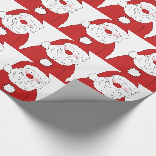 Cute Blushing Santa Cadeaupapier (Hoek)