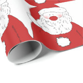 Cute Blushing Santa Cadeaupapier (Rol Hoek)