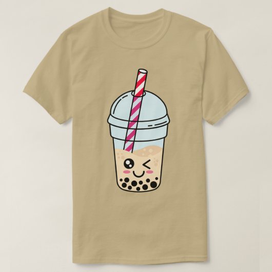 Cute Boba Bubble Pearl Tapioca Milk Tea T-shirt (Design voorkant)
