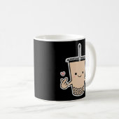 Cute Boba K-Pop Bubble Milk Tea Korean Finger Hear Koffiemok (Voorkant rechts)