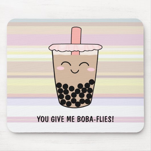 Cute Boba Milk Tea Pun Muismat (Voorkant)