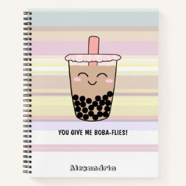 Cute Boba Milk Tea Pun Notitieboek