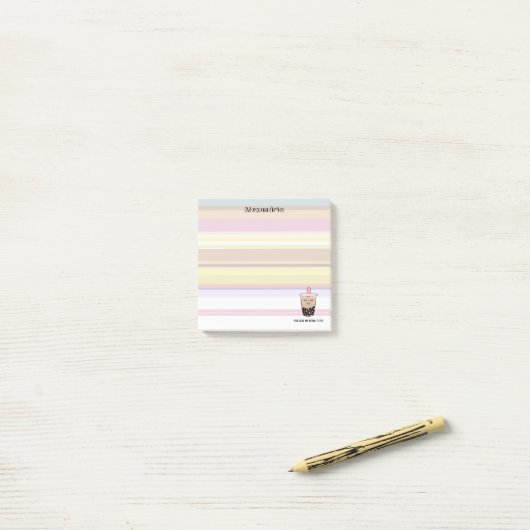 Cute Boba Milk Tea Pun Post-it Notes (Op bureau)