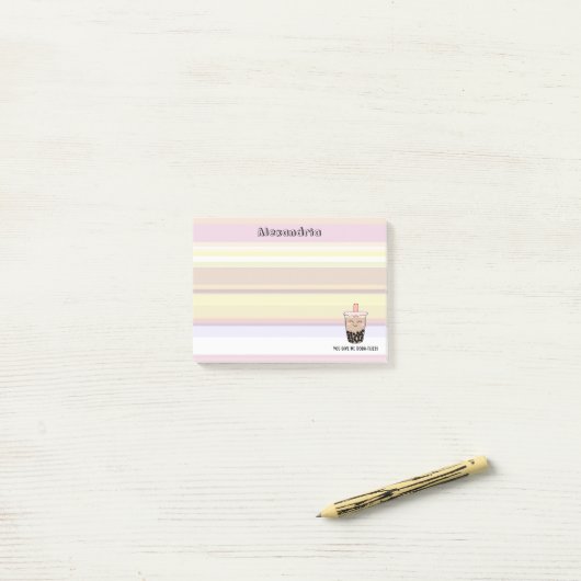 Cute Boba Milk Tea Pun Post-It Notes (Op bureau)