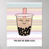 Cute Boba Milk Tea Pun Poster (Voorkant)