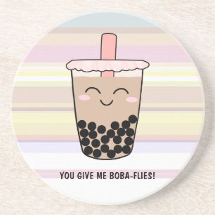 Cute Boba Milk Tea Pun Sandstone Onderzetter