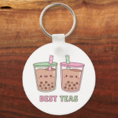Cute Boba Tea, Best Teas Pun, Bestie sleutelhanger (Voorkant)