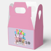 Cute Boba Tea Birthday Party Favor Box Bedankdoosjes (Geopend)