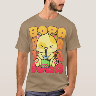 Cute Boba Tea Cat T-shirt