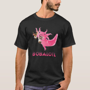 Cute Bobalotl Axolotl Drink Boba Tea Sweets Ani T-shirt
