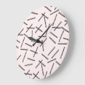 Cute Bobby Pins Wall Clock Grote Klok (Hoek)