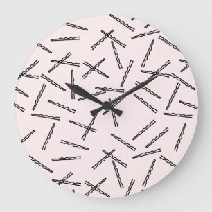 Cute Bobby Pins Wall Clock Grote Klok