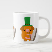 Cute Bodhran Cartoon Pig Grote Koffiekop (Rechts)