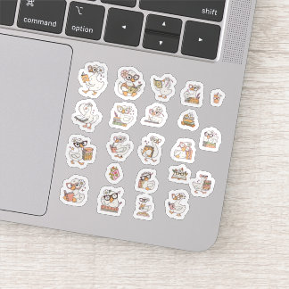 Cute Boeken Eend Sticker Pack 1