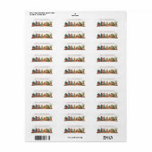 Cute Boekenplank Retouradreslabels Etiket (Full Sheet)