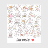 Cute Boeklievende Gans Sticker Pack 2 (Vel)