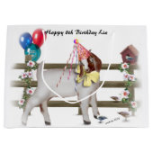 Cute Boer Birthday Goat Gift Bag Large Cadeautasje (Voorkant)