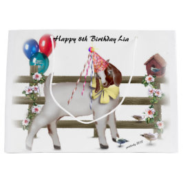 Cute Boer Birthday Goat Gift Bag Large Cadeautasje