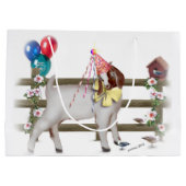 Cute Boer Birthday Goat Gift Bag Large Cadeautasje (Achterkant)